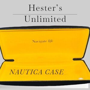 Black NAUTICA Hard Eyeglass Case NAVIGATE LIFE